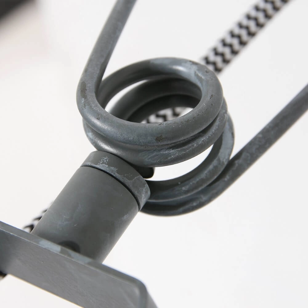 Klemspot Gearwood zinkgrijs met hout Steinhauer 8712746133776