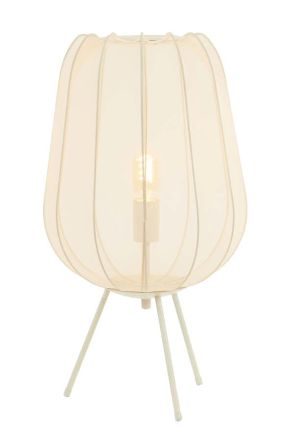 Japandi tafellamp Plumeria crème Ø 34cm