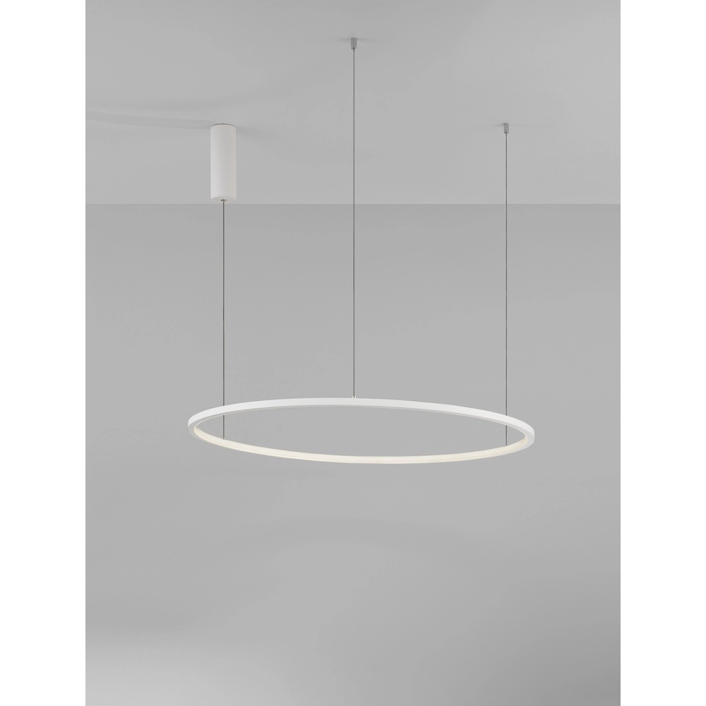 Ronde hanglamp Tarquin wit Ø 80cm