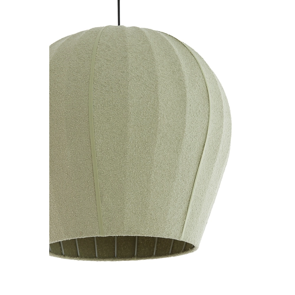 Bouclé hanglamp Zagori Ø 35cm - mint groen Light & Living 8717807793043