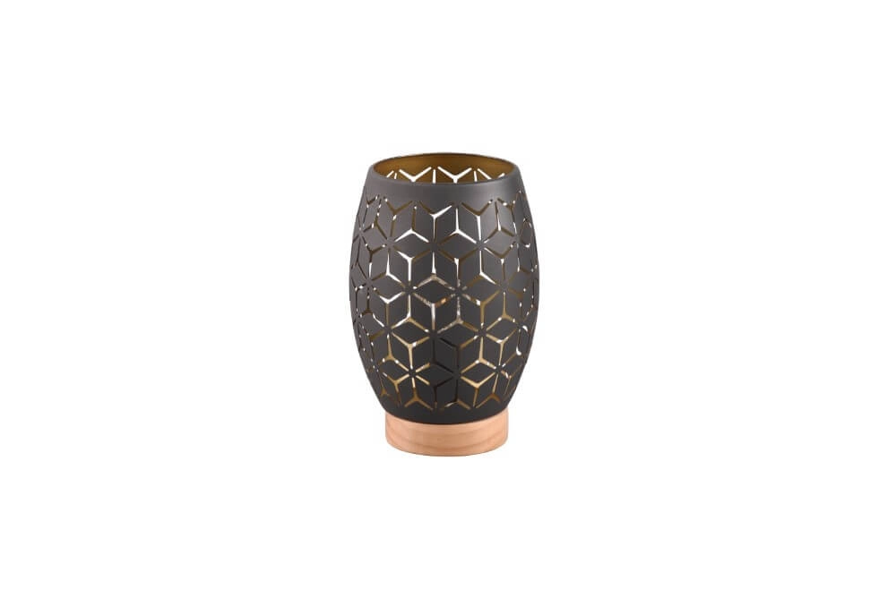 Zwart goude tafellamp Bidar