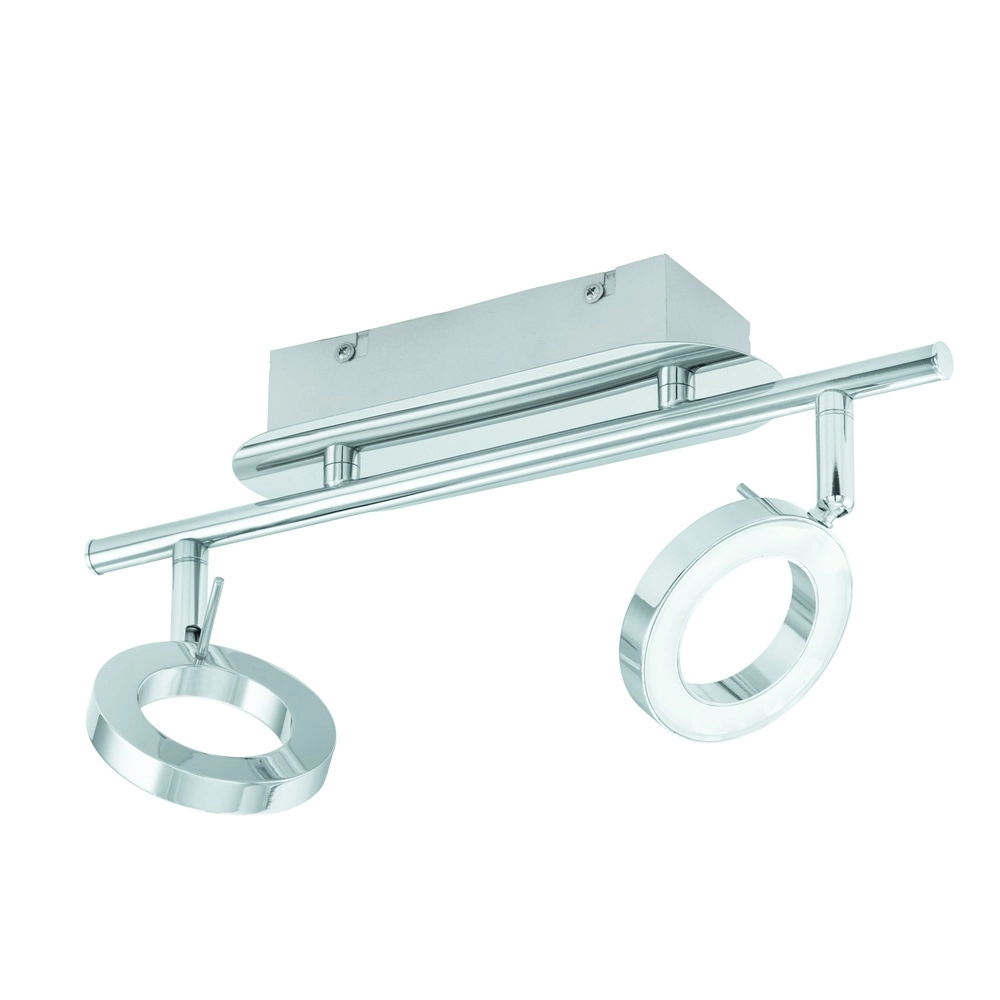 Plafondlamp Naudella 2-lichts chroom