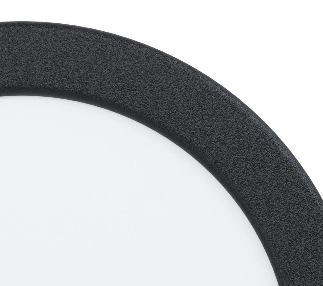 4000K inbouwspot Fueva 5 IP44 - Ø 16,6cm zwart Eglo 9002759992149