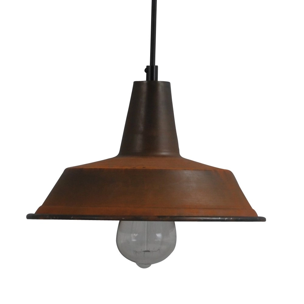 Stoere roestige hanglamp Industria 25 3-lichts roestbruin Masterlight 8718121230801