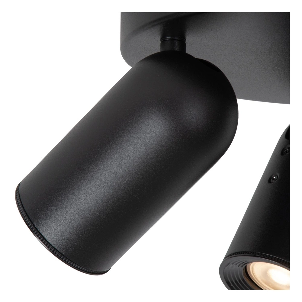 Plafondspot Punch 3-lichts zwart Lucide 5411212134349