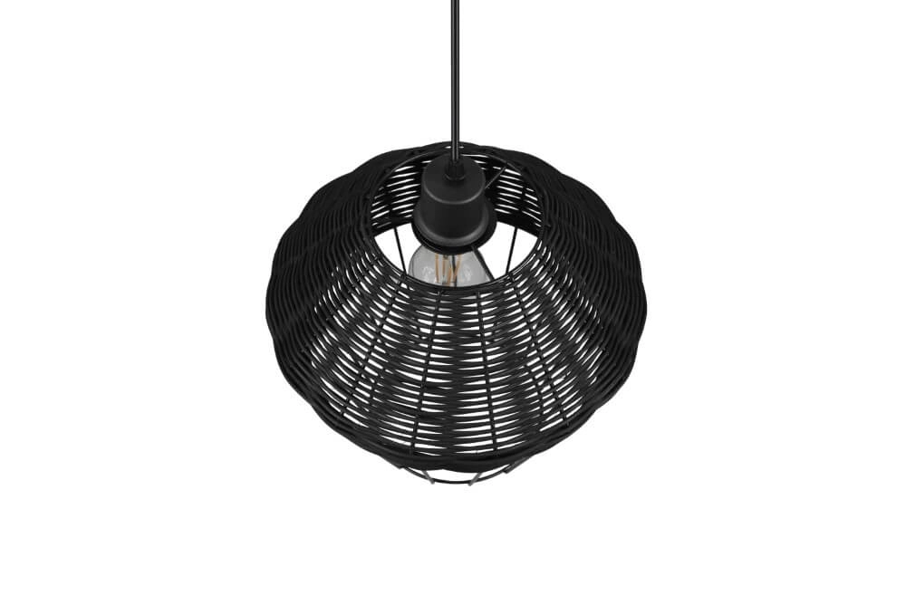 Hanglamp Borka zwart rotan Trio 4017807556803