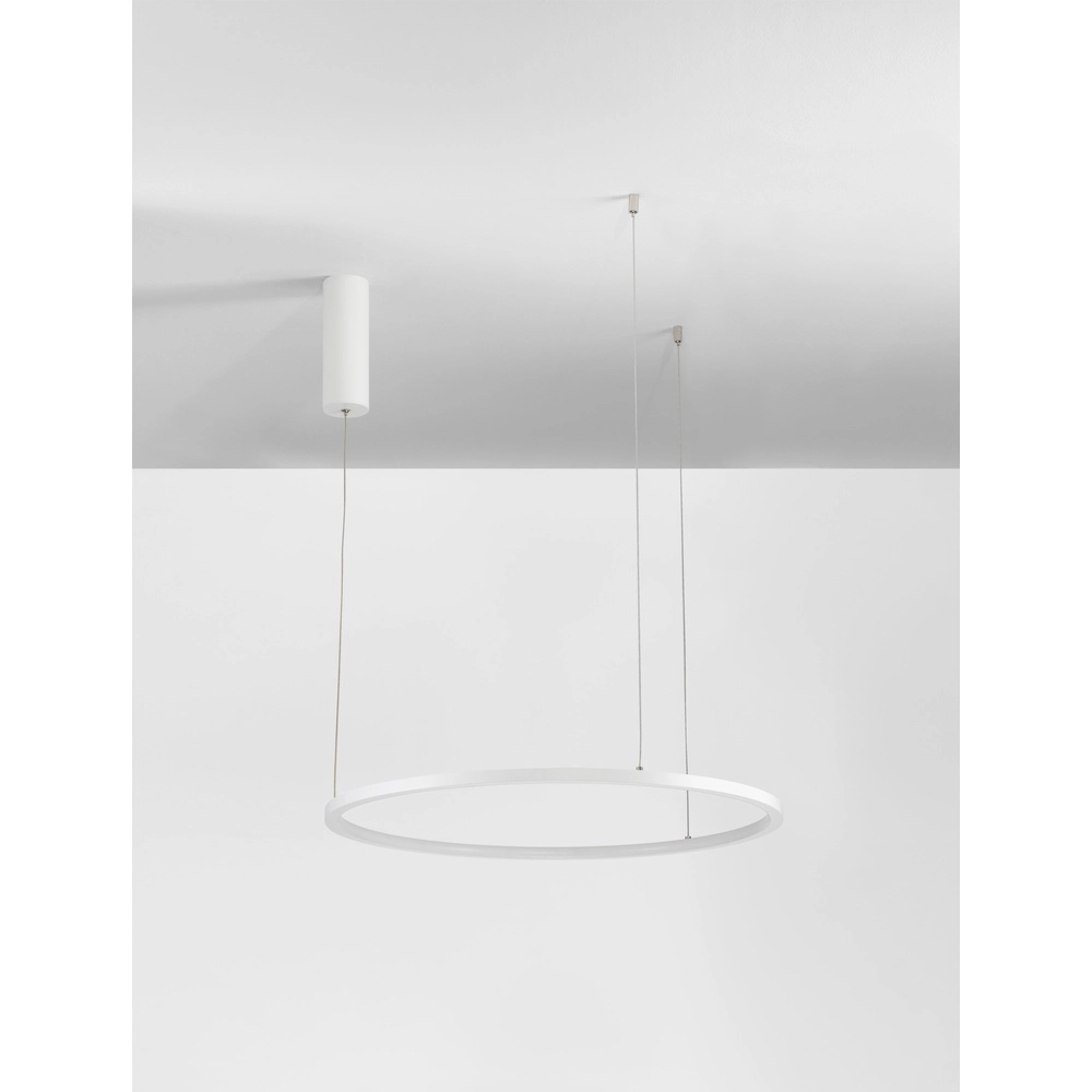 Ronde hanglamp Tarquin wit Ø 60cm Lyora 5212017438256