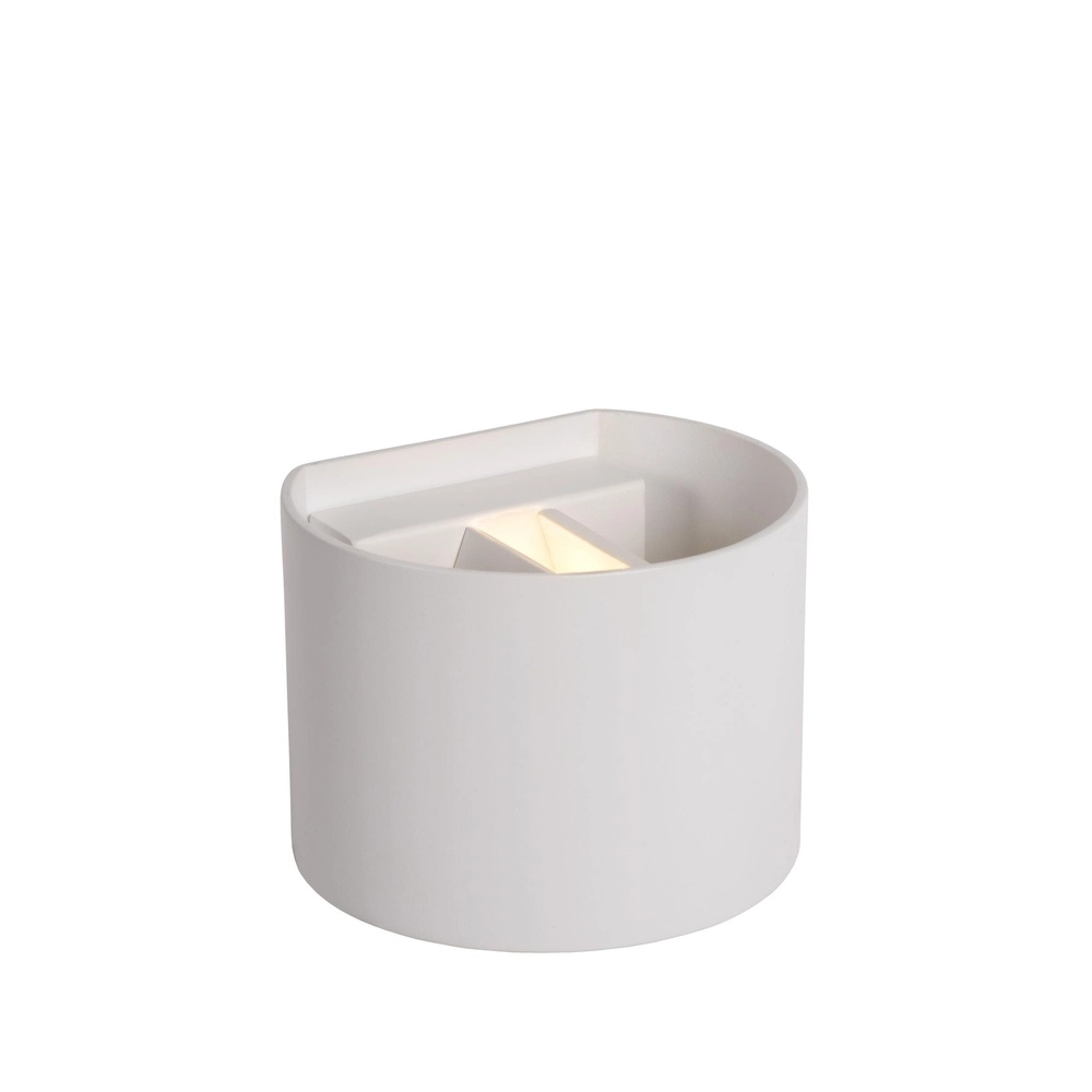 Afgeronde wandspot Xio 2700K wit Lucide 5411212091918