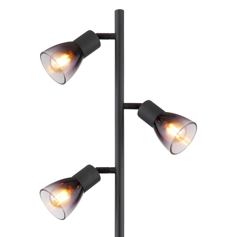 Zwarte vloerlamp Satella 3-lichts Globo 9007371455935