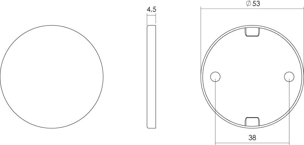 Plat rozet Tira verdekt RVS Intersteel 8714186053010