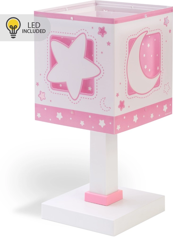 Tafellampje Moonlight roze glow in the dark