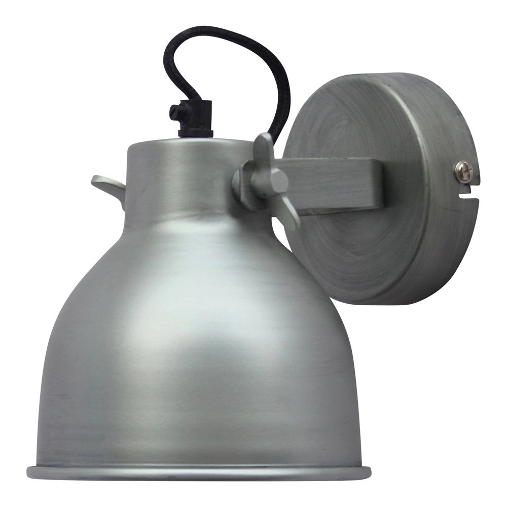 Stoere wandlamp Antique Large zink
