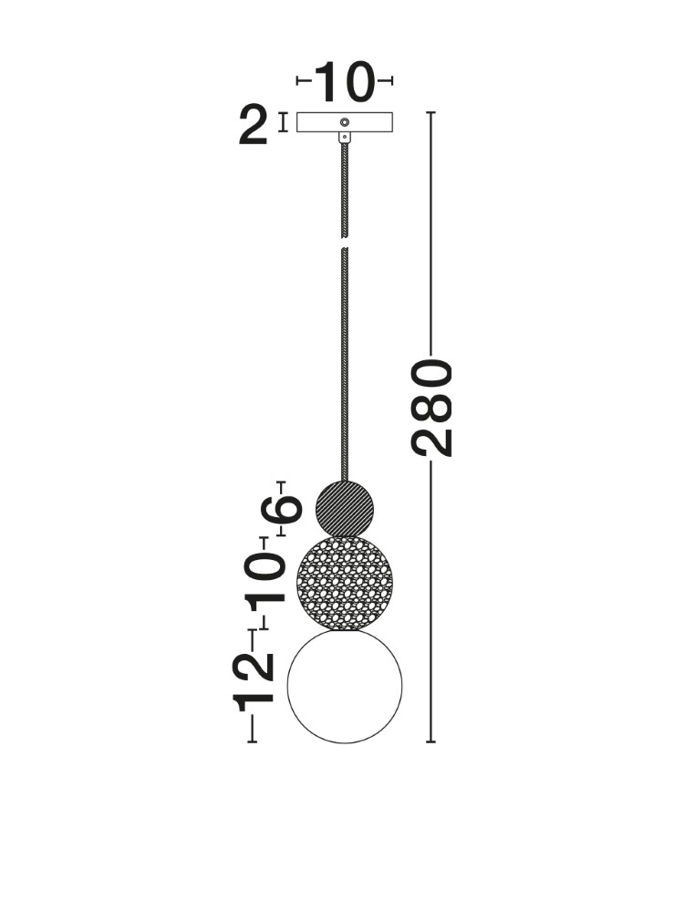 Design hanglamp Maris Ø 12cm Lyora 5212017493354