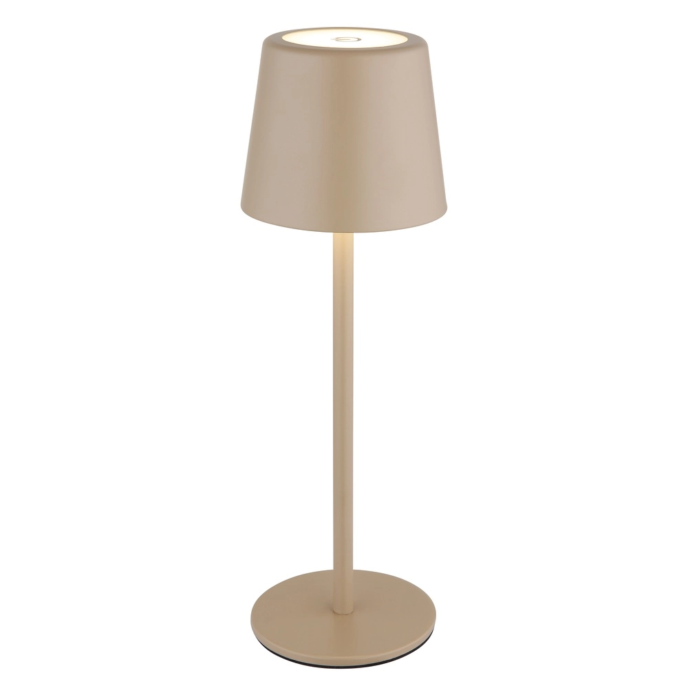 Moderne tafellamp Vancouver zand bruin oplaadbaar Moderne tafellamp Vancouver zand bruin oplaadbaar