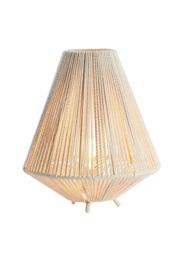 Tafellamp japandi Felida Ø 35cm crème