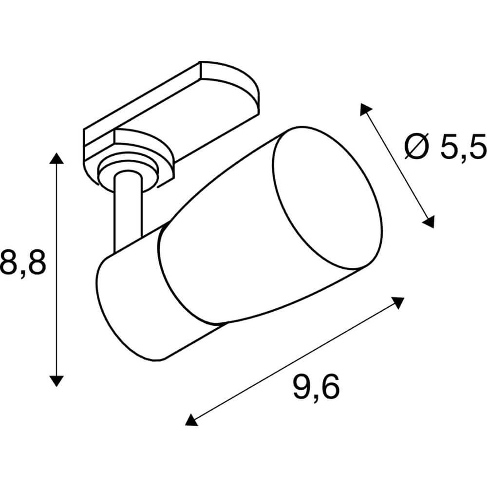 Railspot Puri 2.0 Dome zwart-goud 3-fase SLV 4024163294539