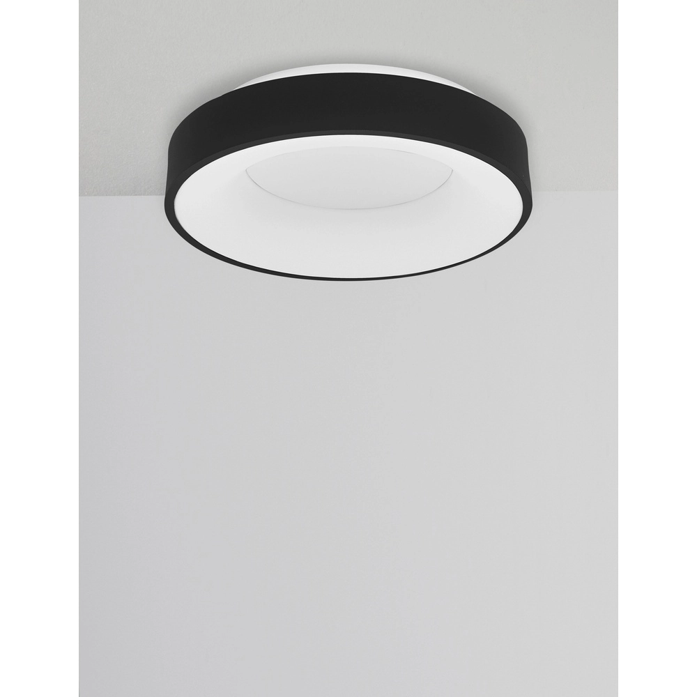 Plafondlamp Rando Thin zwart Ø 38cm Lyora 5212017420039