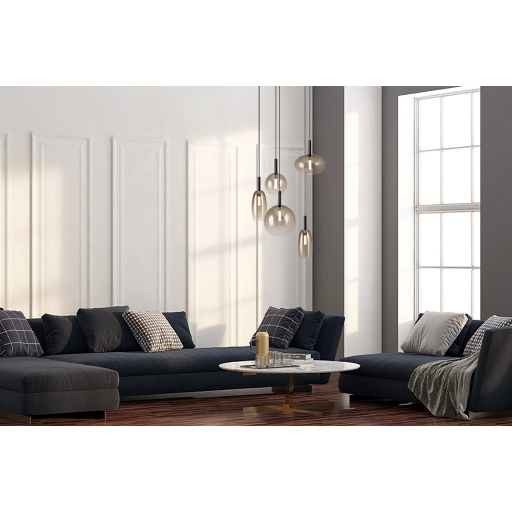 5L vide hanglamp Lido Ball met gold-fading glas Masterlight 8718121335551