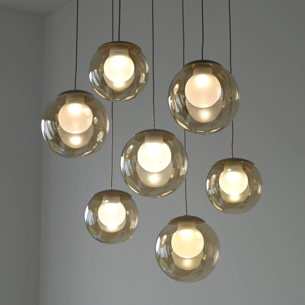 7-lichts hanglamp Pure Popup bronce Paul Neuhaus 4012248396681