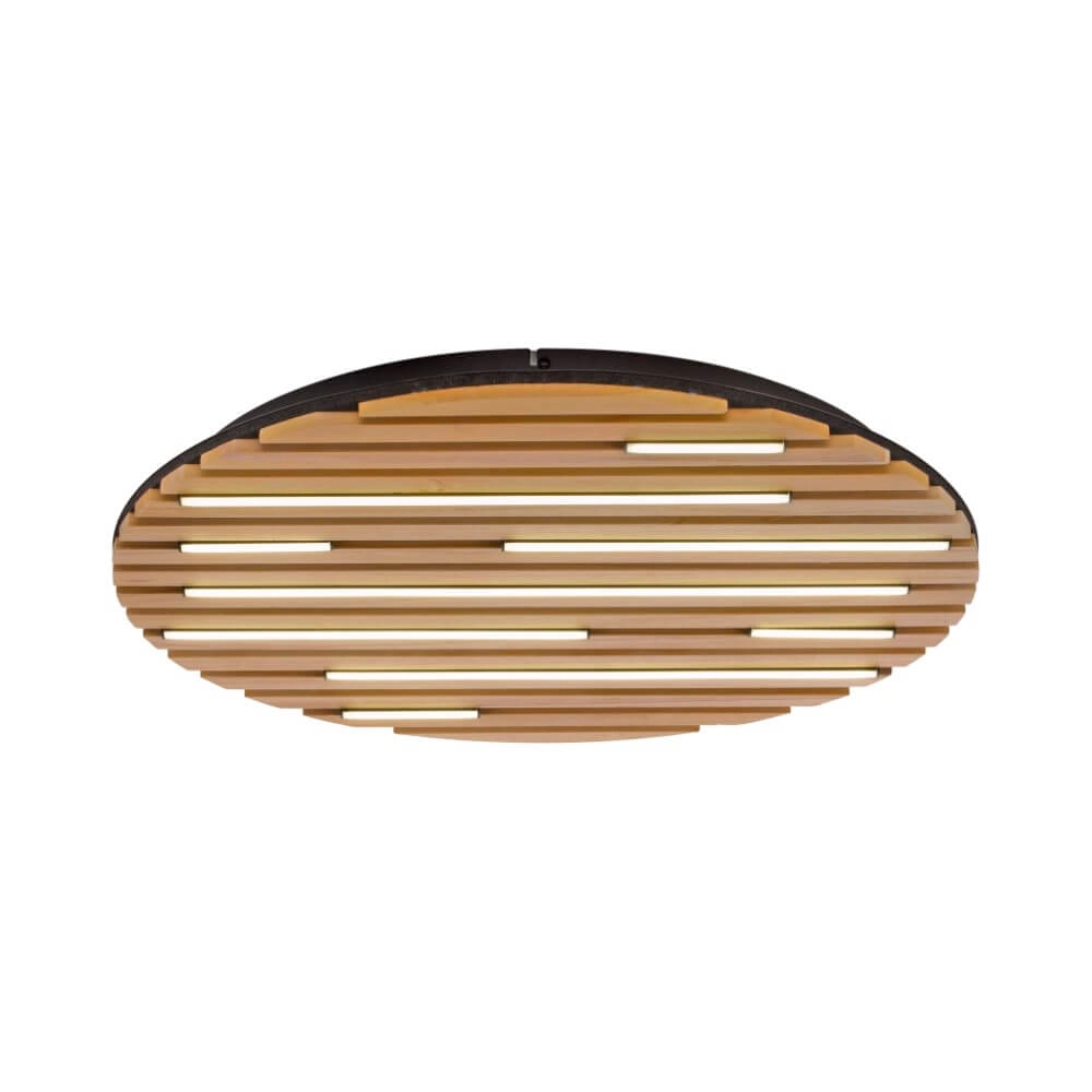 Ronde plafondlamp Q-Akustik Ø 60cm hout Paul Neuhaus 4012248385364