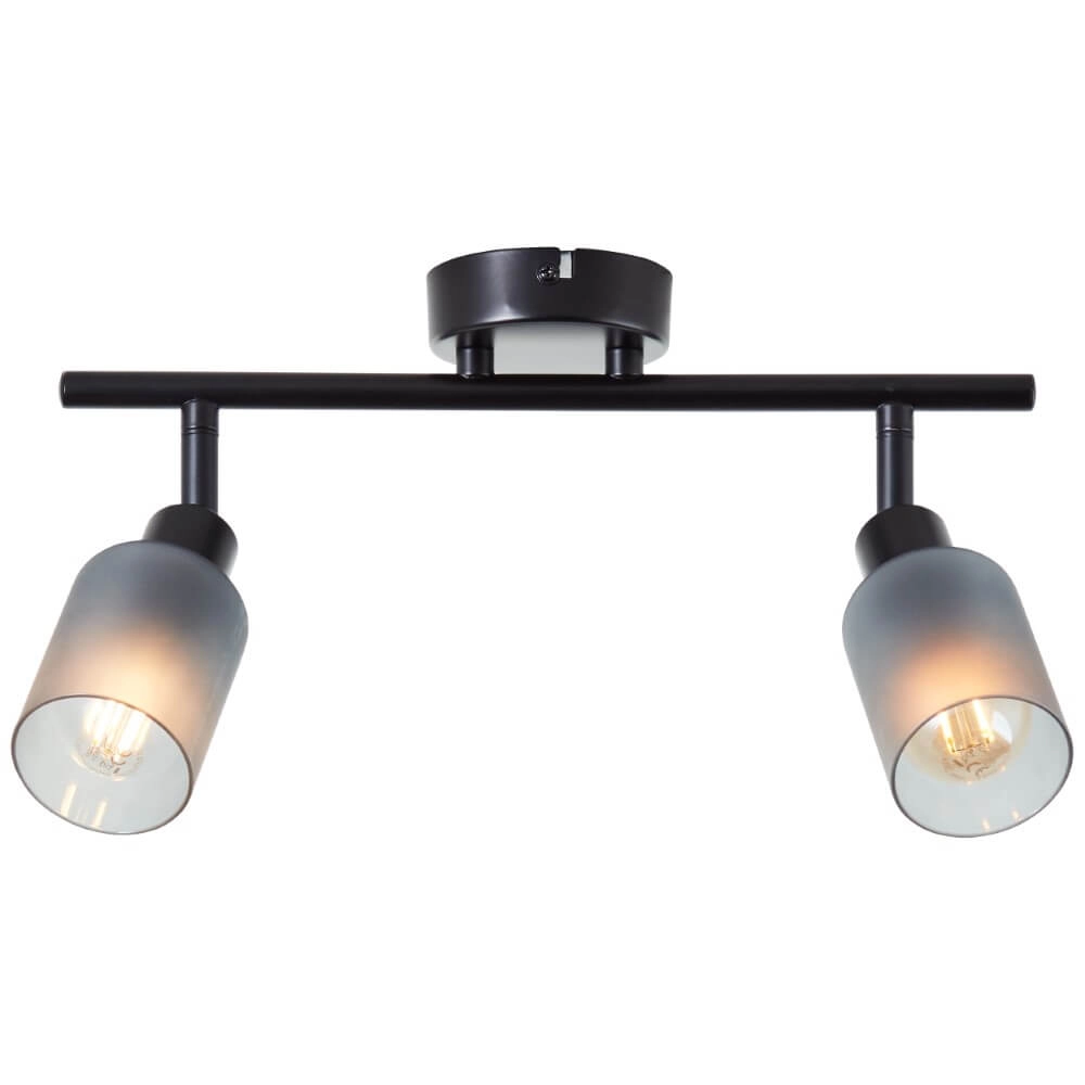 Zwarte plafondlamp Loralie 2-lichts Zwarte plafondlamp Loralie 2-lichts