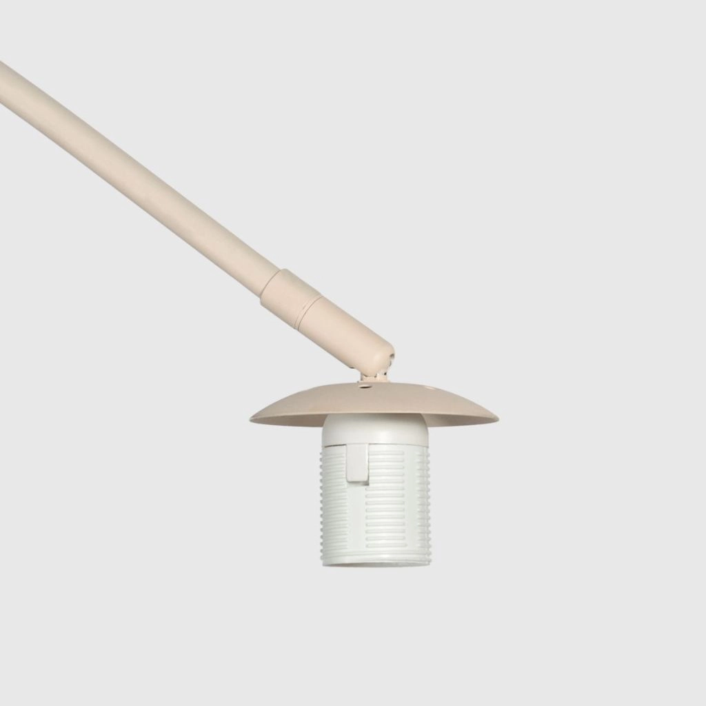 Booglamp zandbruin Silva Alba met witte kap Ø60cm Steinhauer 8712746185720