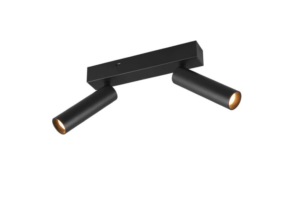 Slanke plafondspot Ambala 2x led - zwart Trio 4017807612639