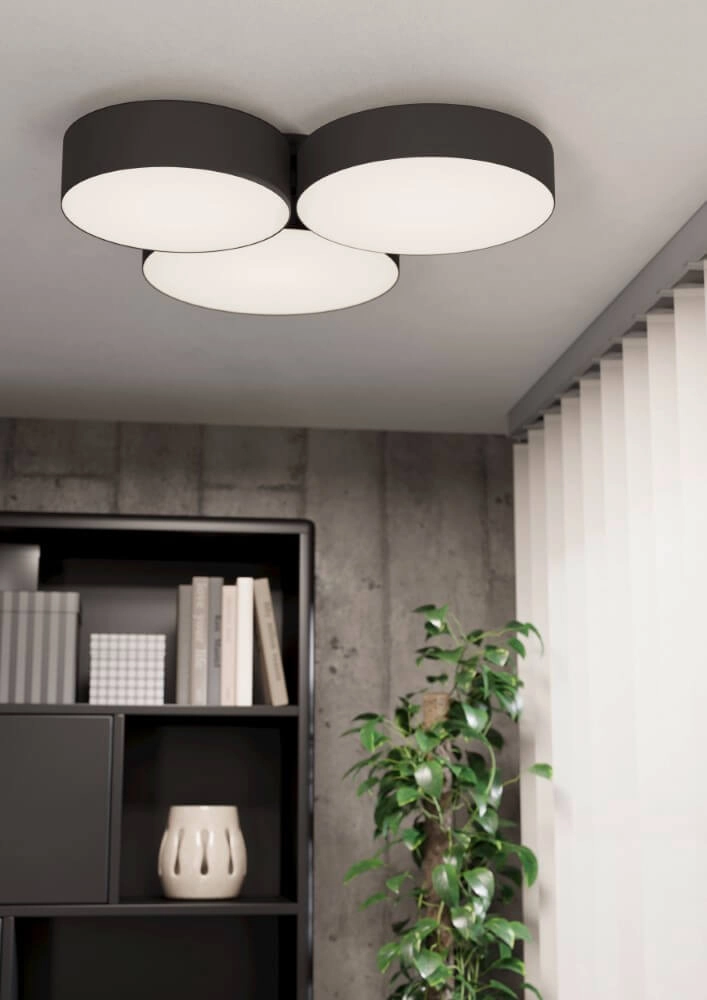 Led plafonnière Barbano-Z 3-lichts - zwart Eglo 9008606274185