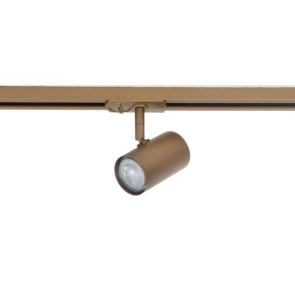 1-fase railset 150cm Cilinder goud met 4 spots Highlight 8718379047237