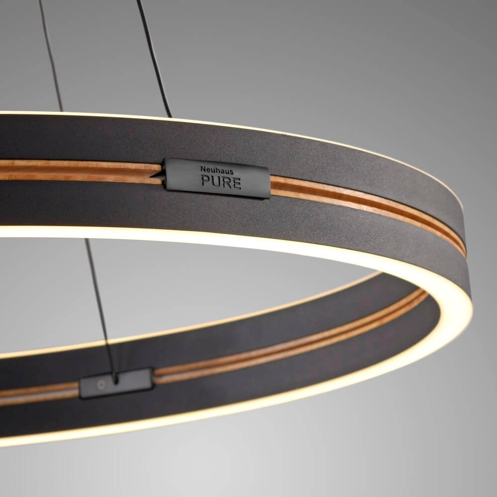 Strakke hanglamp Pure E-Loop zwart Paul Neuhaus 4012248386224