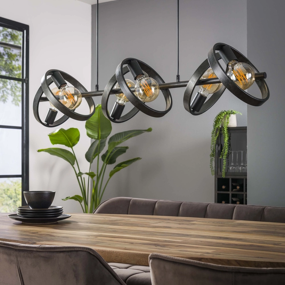 Ringen hanglamp eettafel Hover charcoal - Ø 26cm Lyora 8716803513365