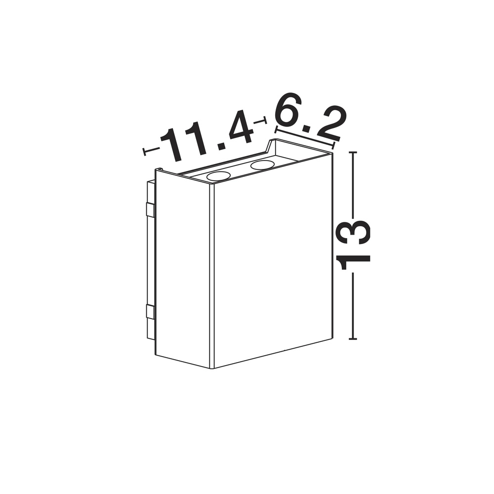Opbouwspot Elio roestbruin 11,4cm Lyora 5212017476647