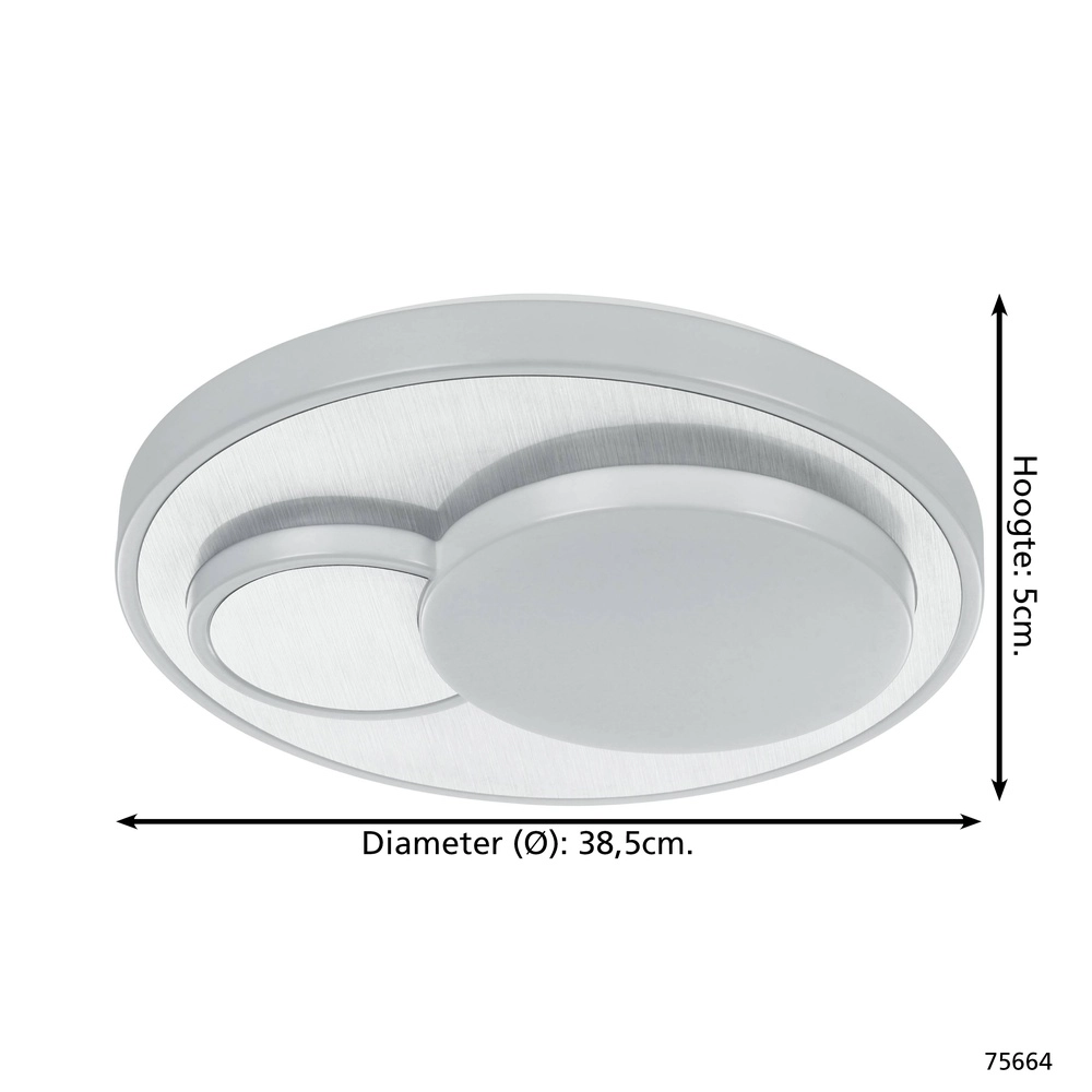 Moderne plafondlamp Lepreso wit rond Eglo 9002759756642