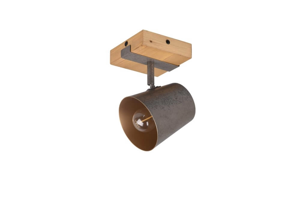Spot Bell antiekgrijs met hout Spot Bell antiekgrijs met hout