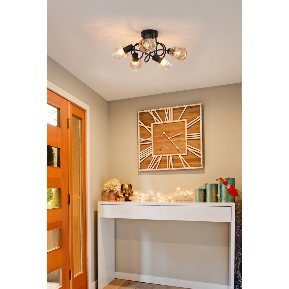 Plafondlamp Knot zwart 3-lichts Searchlight 5053423301952