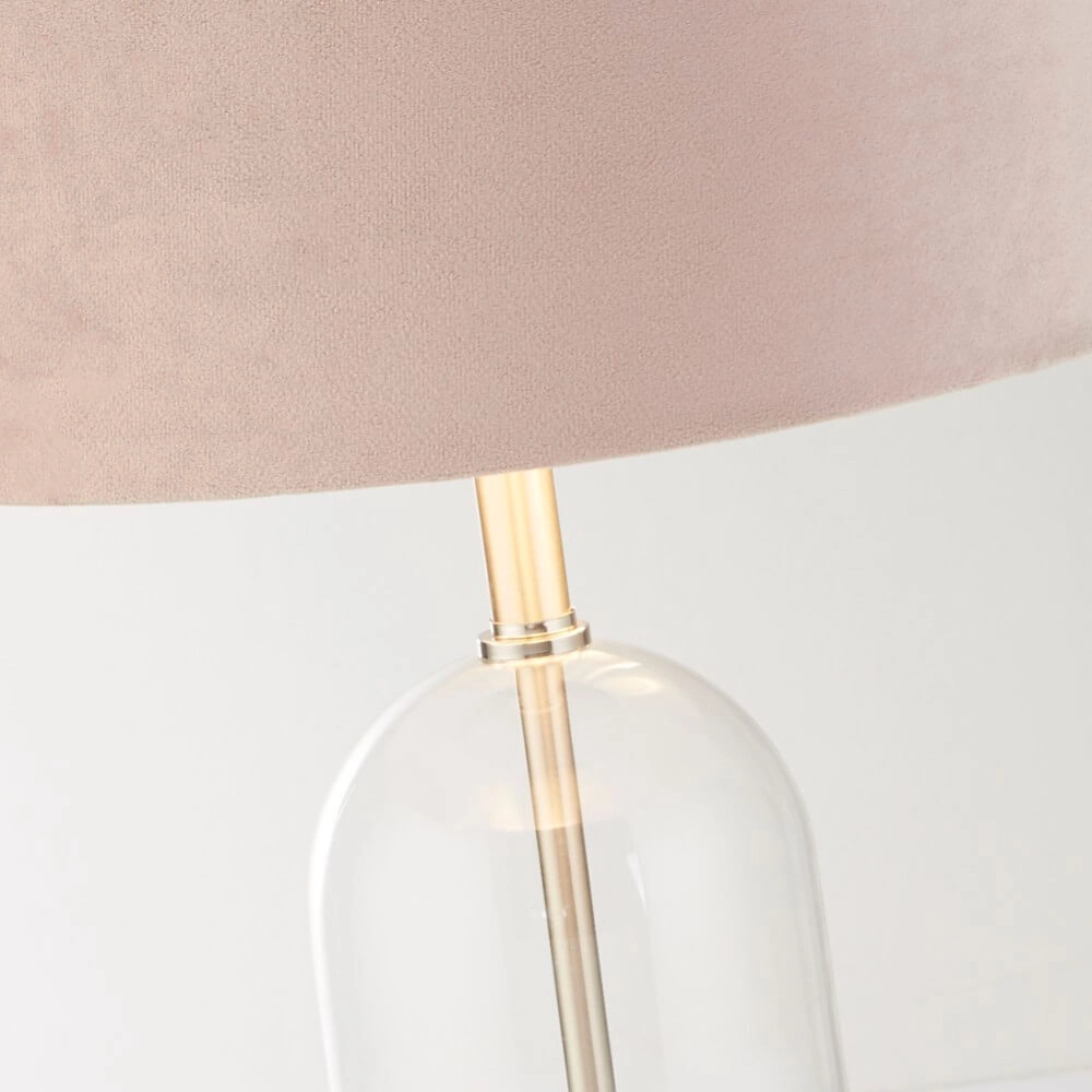 Tafellamp Oxford met roze kap Searchlight 5053423256900