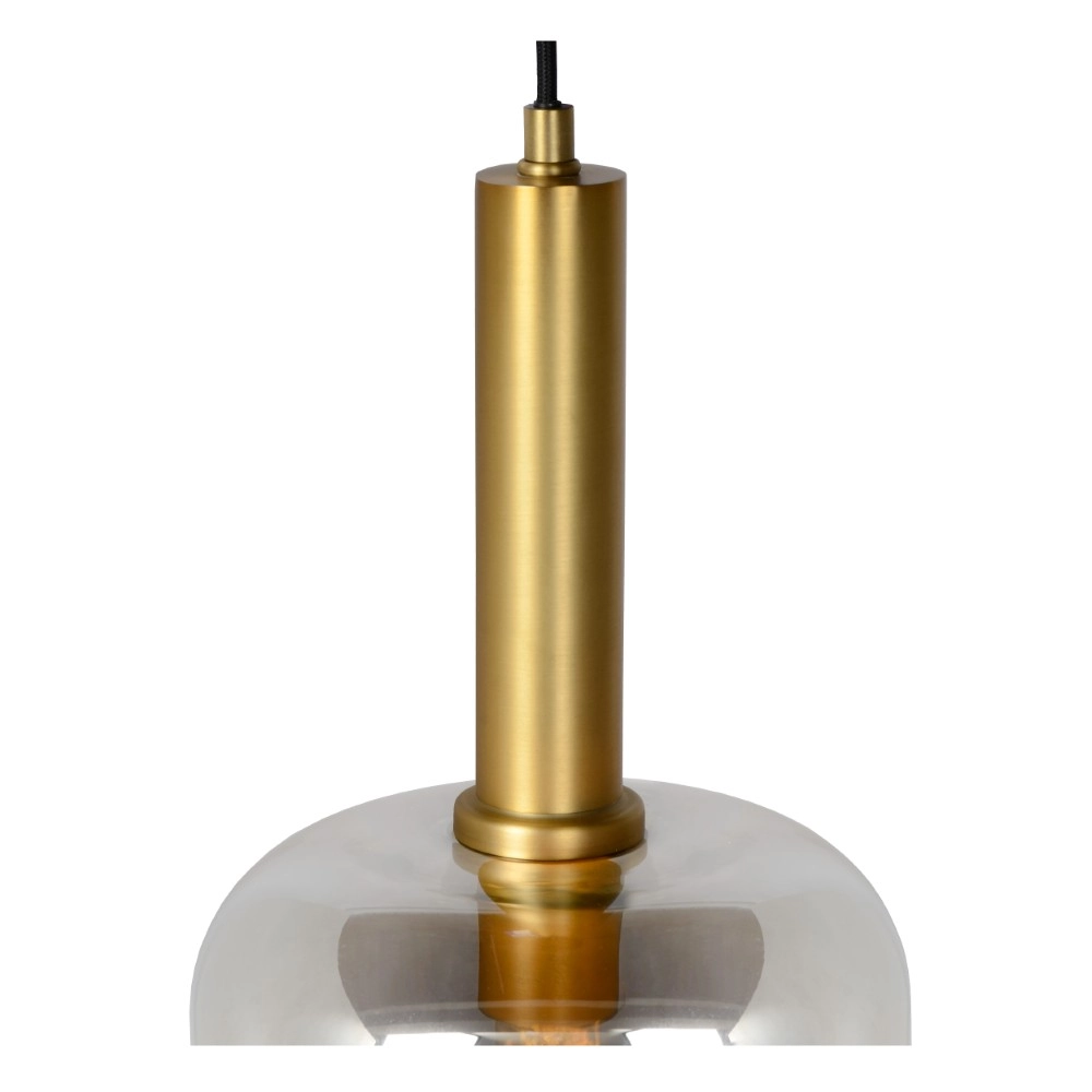 Design hanglamp Joanet Ø 22cm goud en smoke glas Lucide 5411212451422