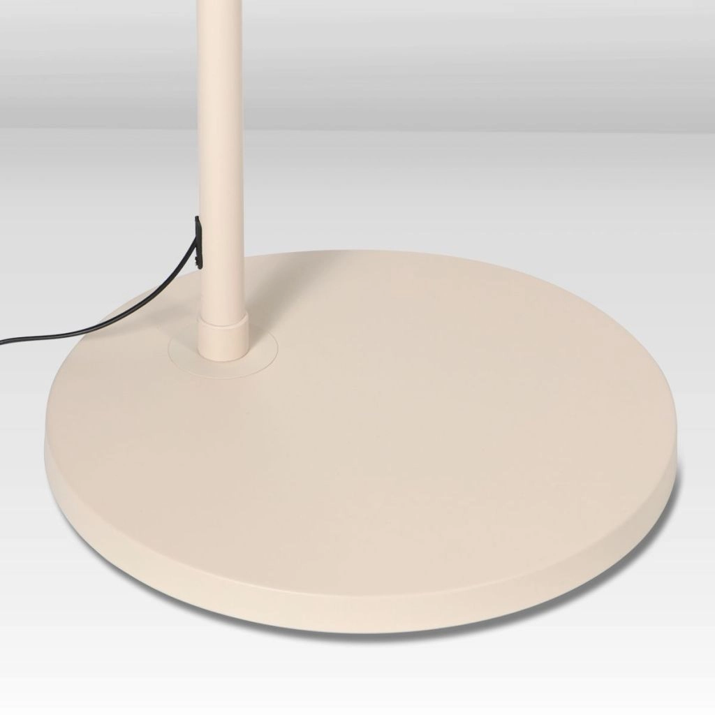 Booglamp zandbruin Silva Alba met witte kap Ø60cm Steinhauer 8712746185720