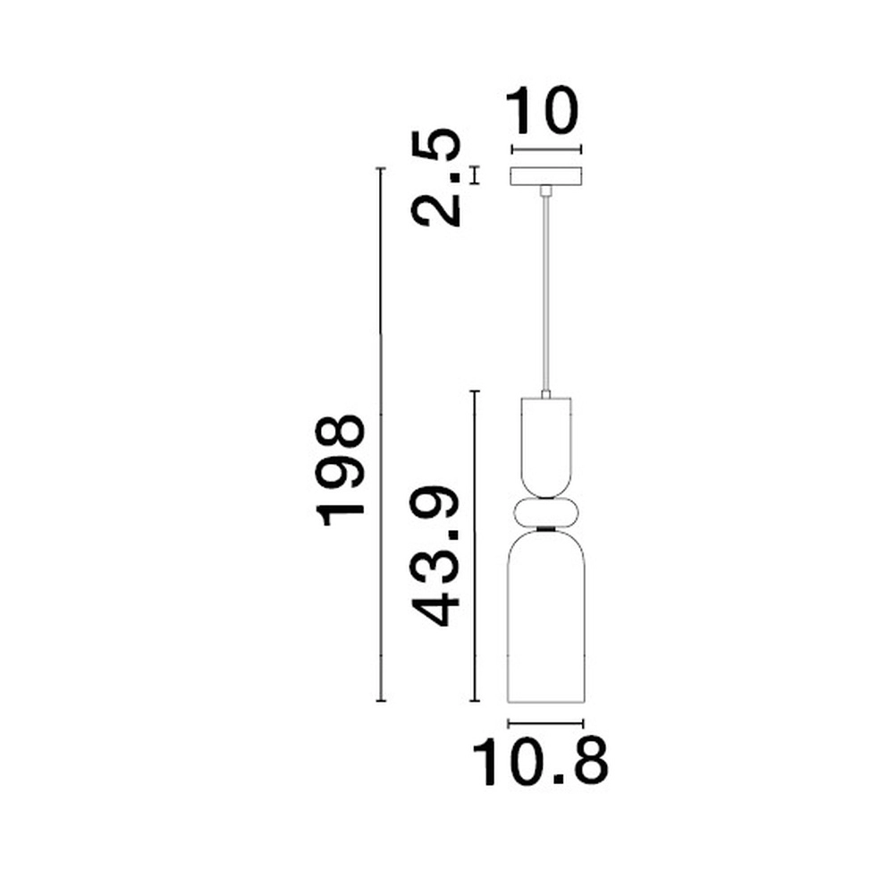 Gekleurde hanglamp Murano lichtgrijs Lyora 5212017434210