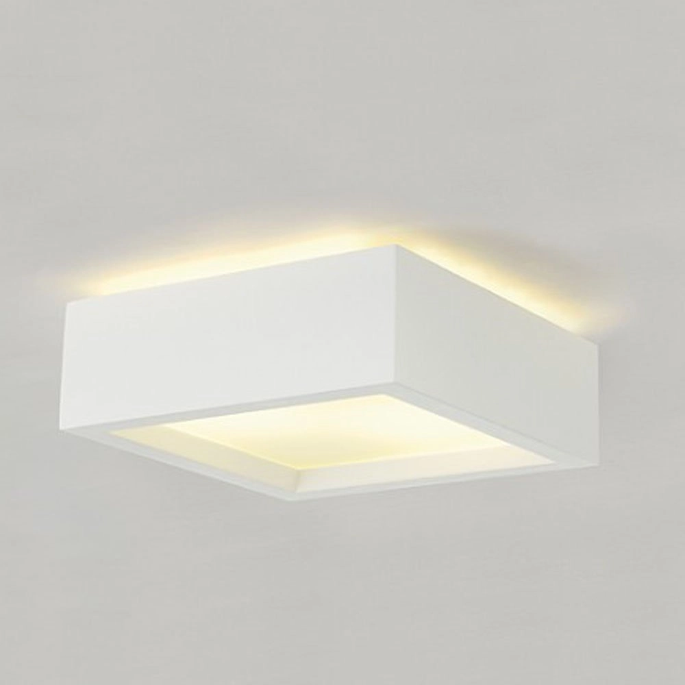 Vierkante plafondlamp Plastra GL 104 E27 SLV 4024163093408