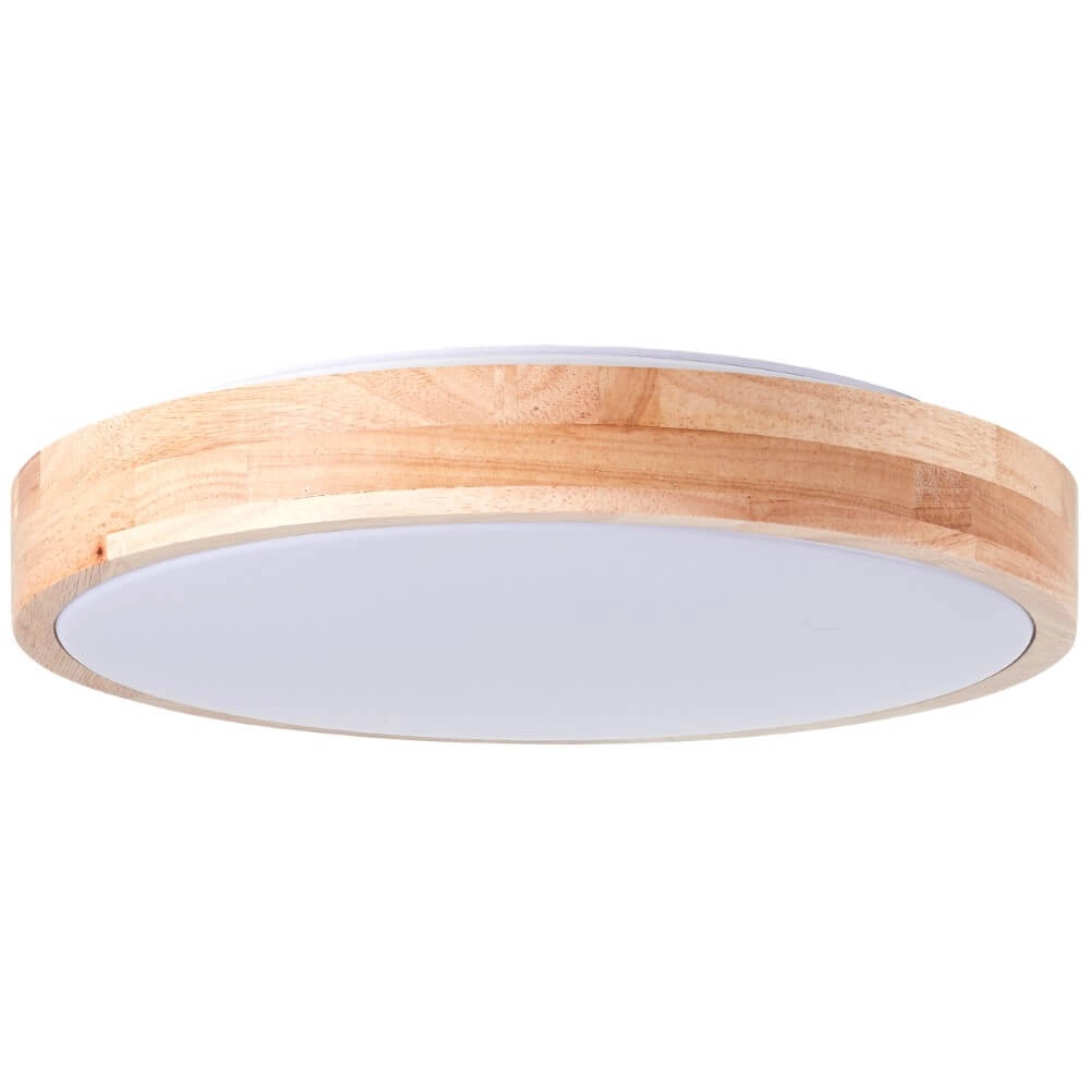Houten plafondlamp Slimline Ø 34,5cm