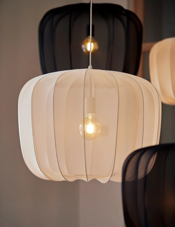Japandi hanglamp Plumeria crème Ø 60cm