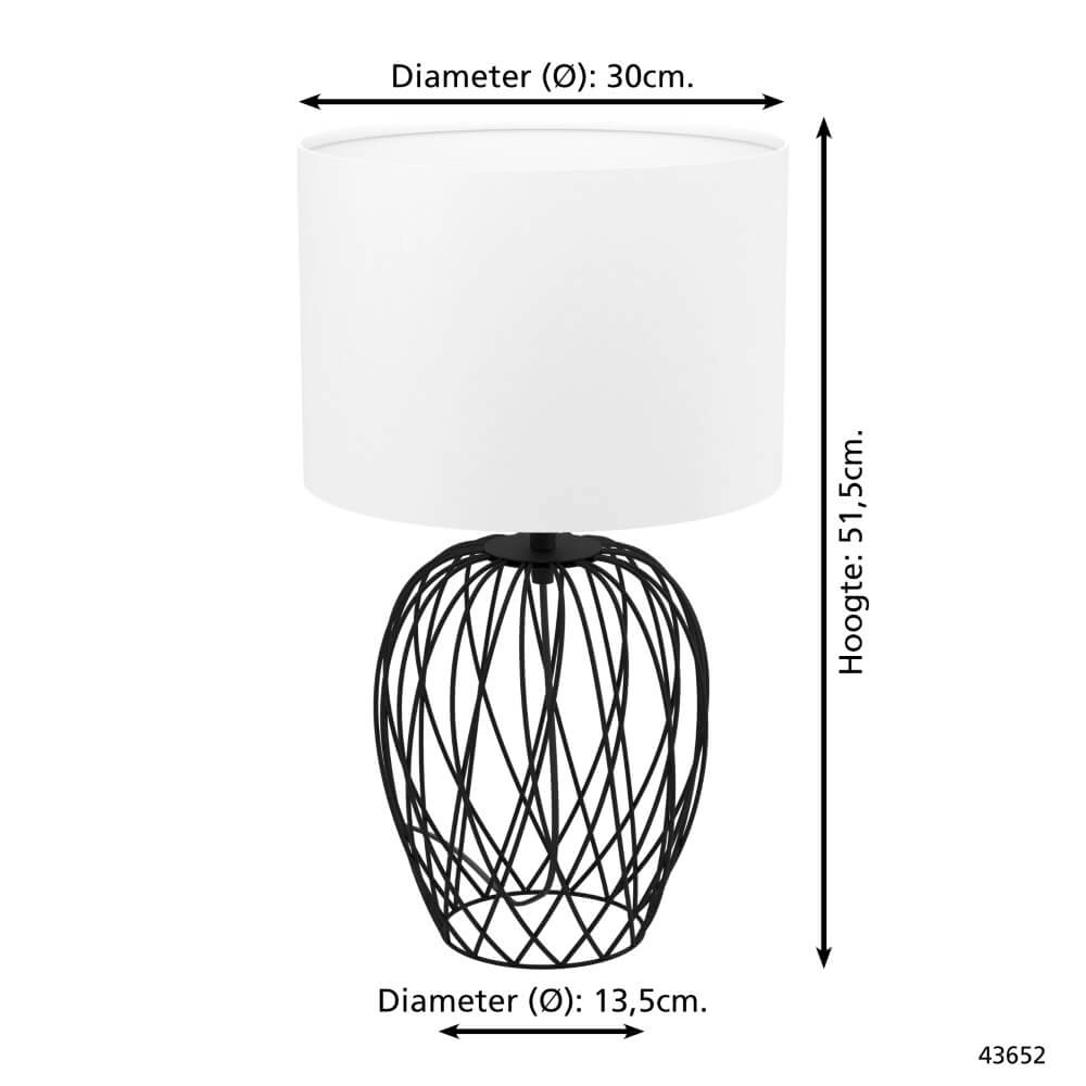 Draad schemerlamp Nimlet met witte kap Eglo 9002759436520