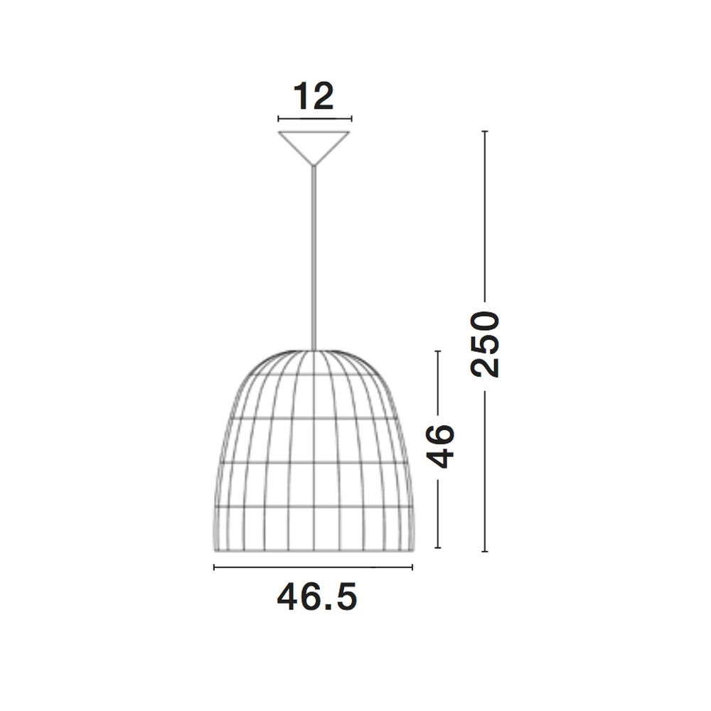 Grijze hanglamp Destin rotan Ø 46,5cm Lyora 5212017416667