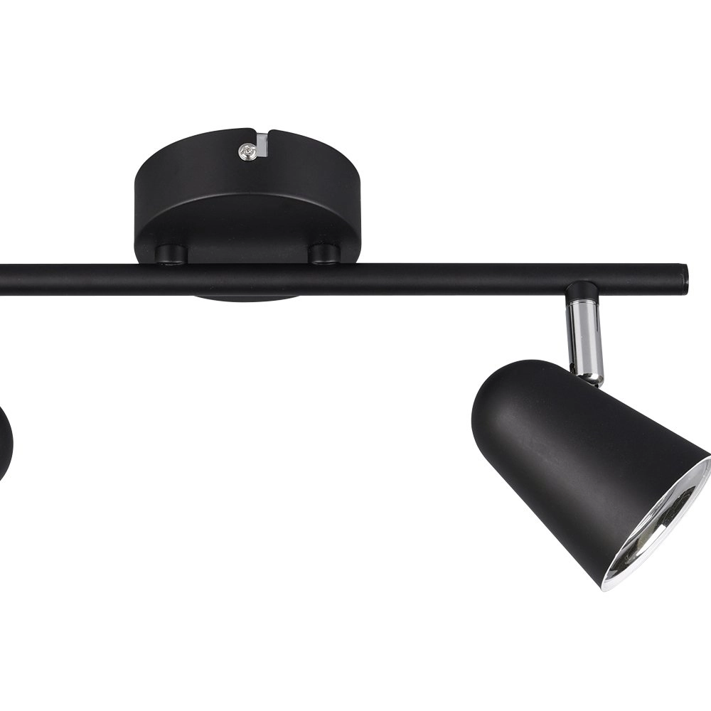 Zwarte plafondspot Toulouse 2-lichts Trio 4017807425154
