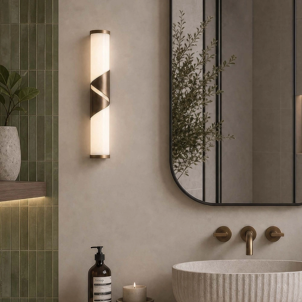 Wandlamp badkamer Wrap brons 37cm Searchlight 5,05342E+12