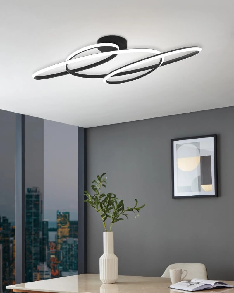 Zwarte led plafondlamp Gianella Eglo 9008606275007