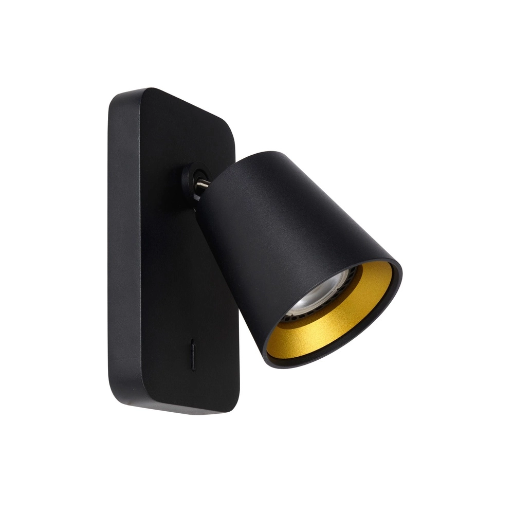 Bedlampje Turnon dim to warm zwart