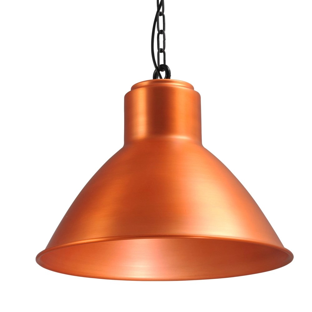 Roodkoperen industrie hanglamp Industria 44 44cm roodkoper met zwart Masterlight 8718121237428