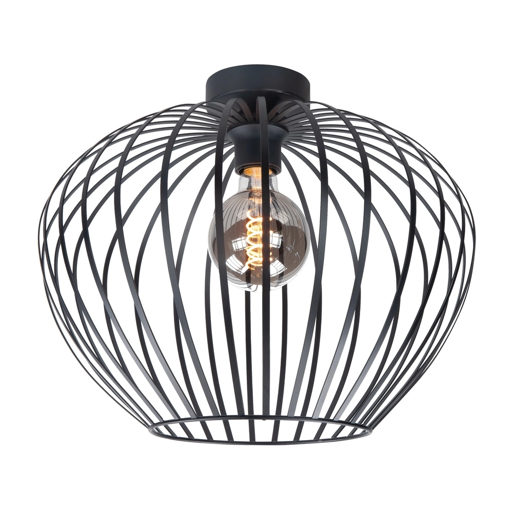 Plafondlamp Mela zwart Ø 50cm